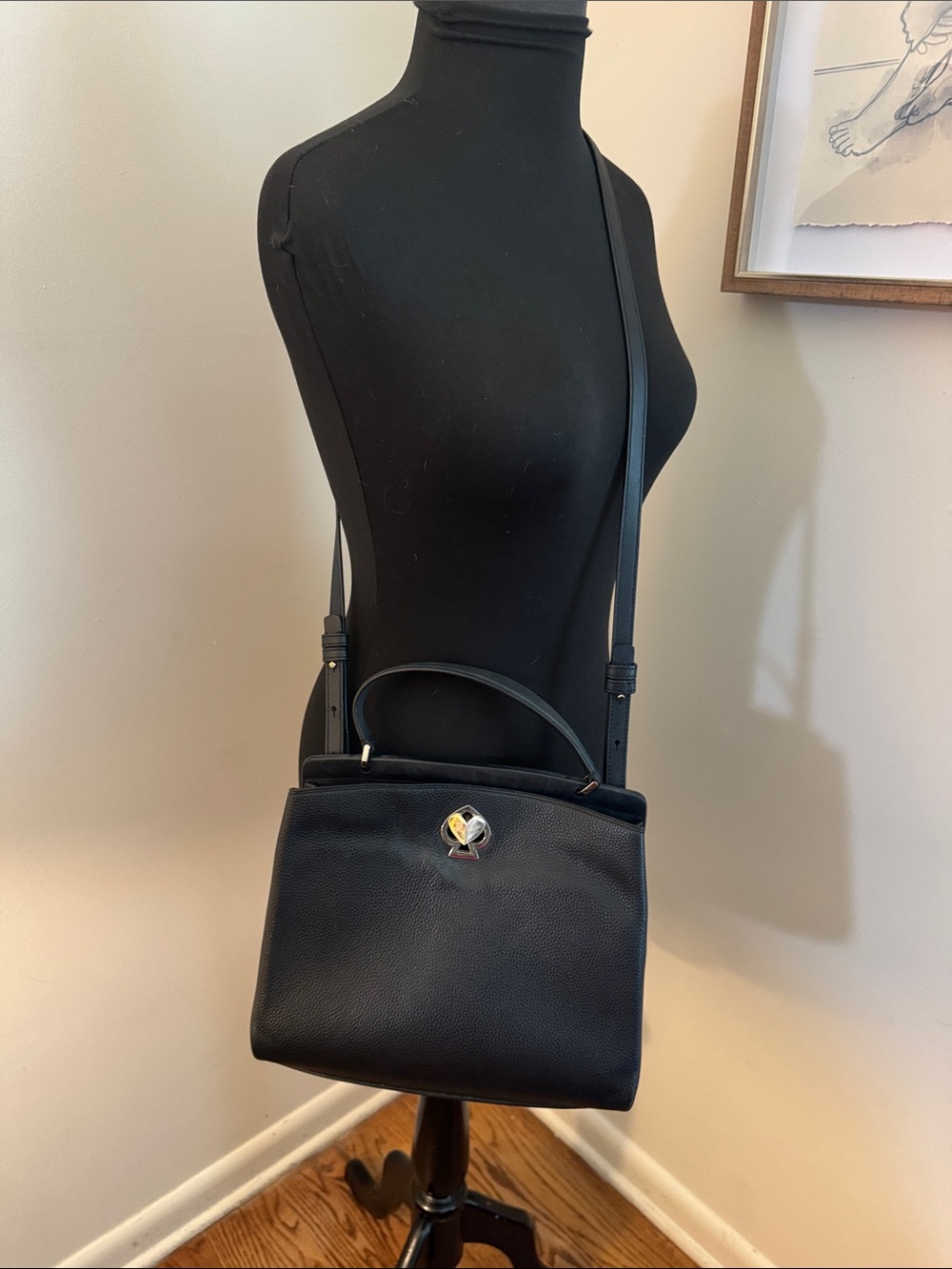 Kate Spade | Black New York Romy Medium Leather Satchel/Crossbody